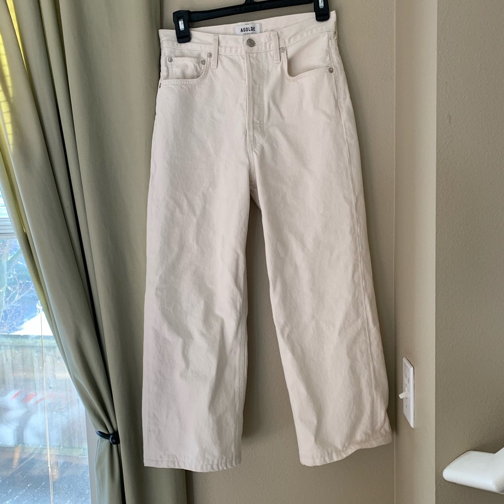 Agolde Ren high rise cropped wide leg jeans